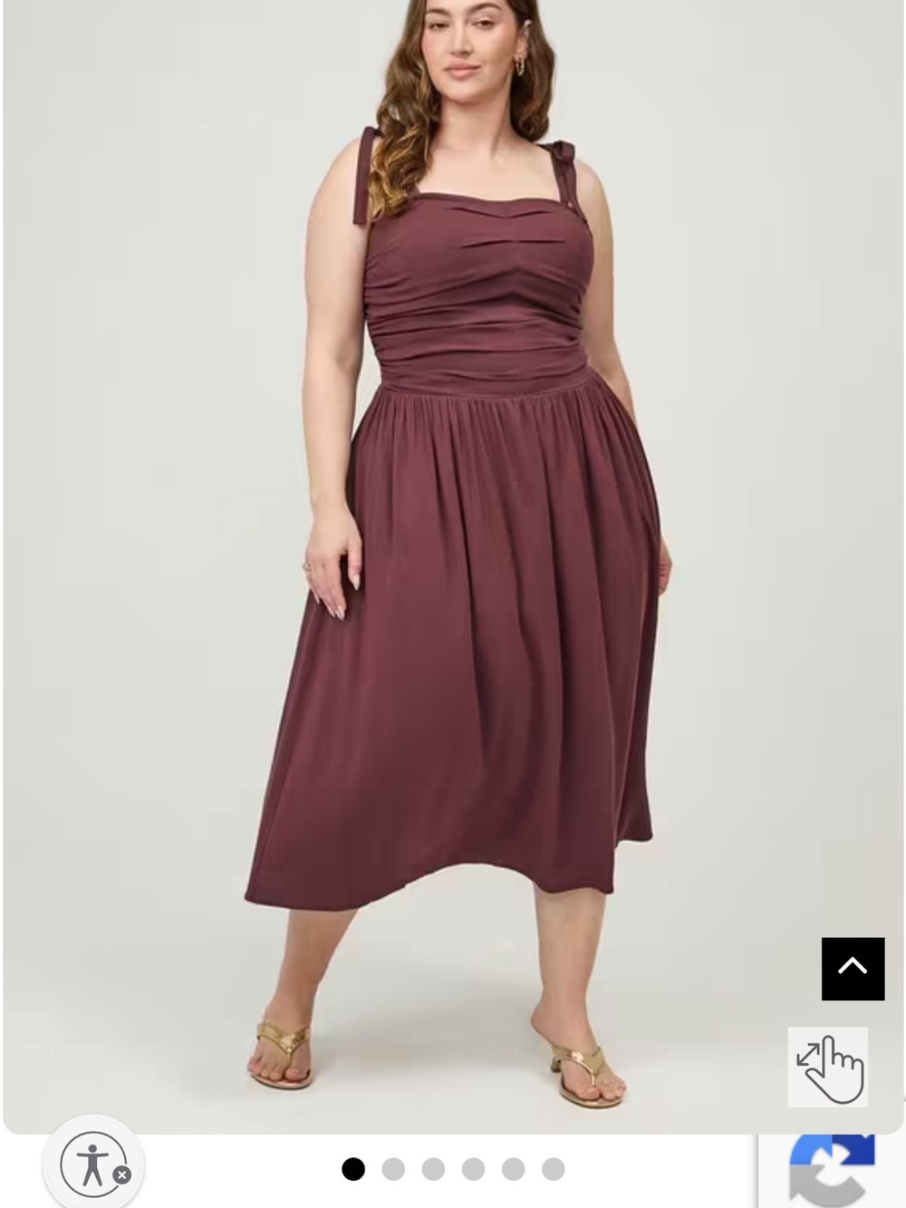 NEW Torrid shirred tea length dress - Size 2